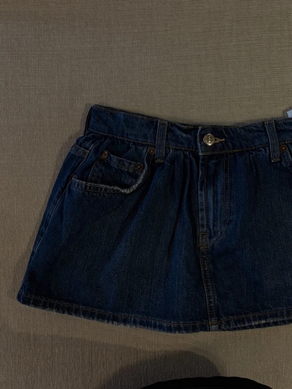Free People Demi Denim Skort We The Free Mood Ring Blue Mini Skirt Cotton 24 NEW